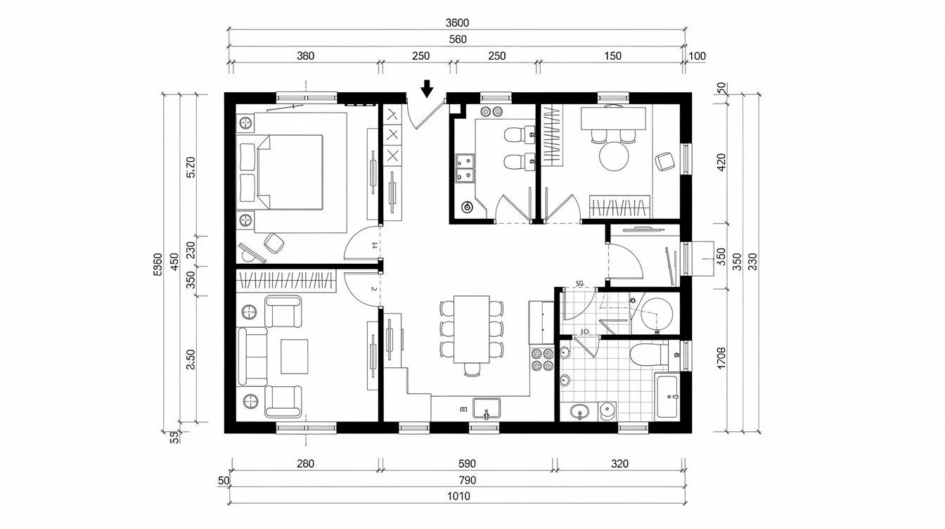 Plan d'architecte au trait